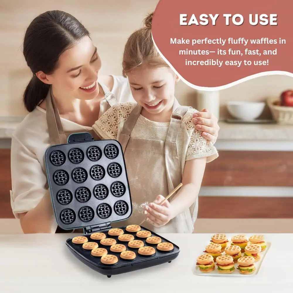 Sandwich Press Panini - 16홀 와플 메이커, 빠른 가열 논스틱
