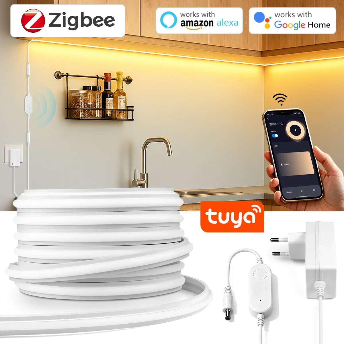 Commercial Kitchen Lighting - Zigbee 3.0 24V 네온 LED 스트립
