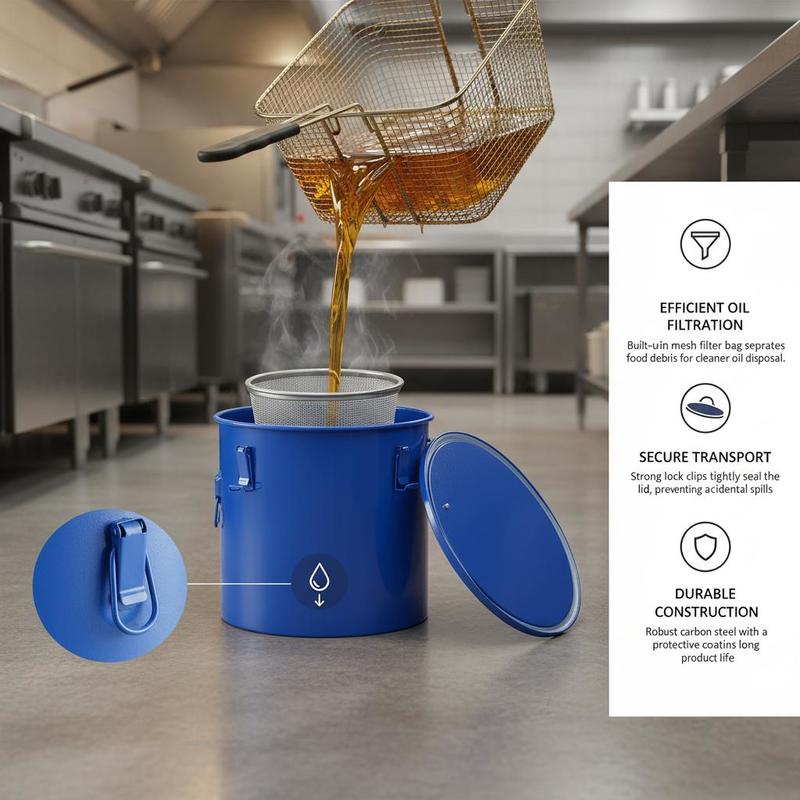 탄소강 오일 처리 용기 10갤런, 식당, 상업용 주방, - Commercial Kitchen Oil Disposal 리뷰 및 가격