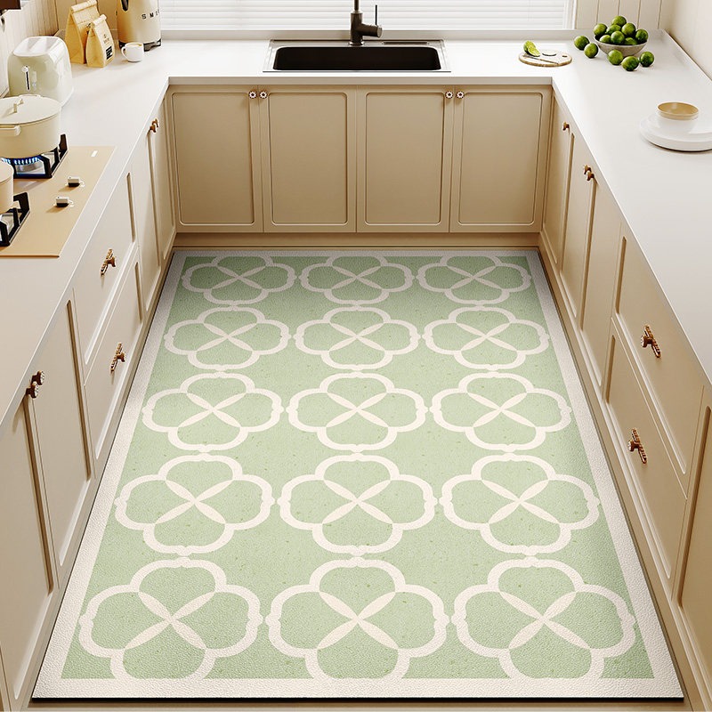 주방 러그 방수 미끄럼 방지 발 매트 레트로 꽃무늬 카 - Commercial Kitchen Non Slip Flooring 리뷰 및 가격
