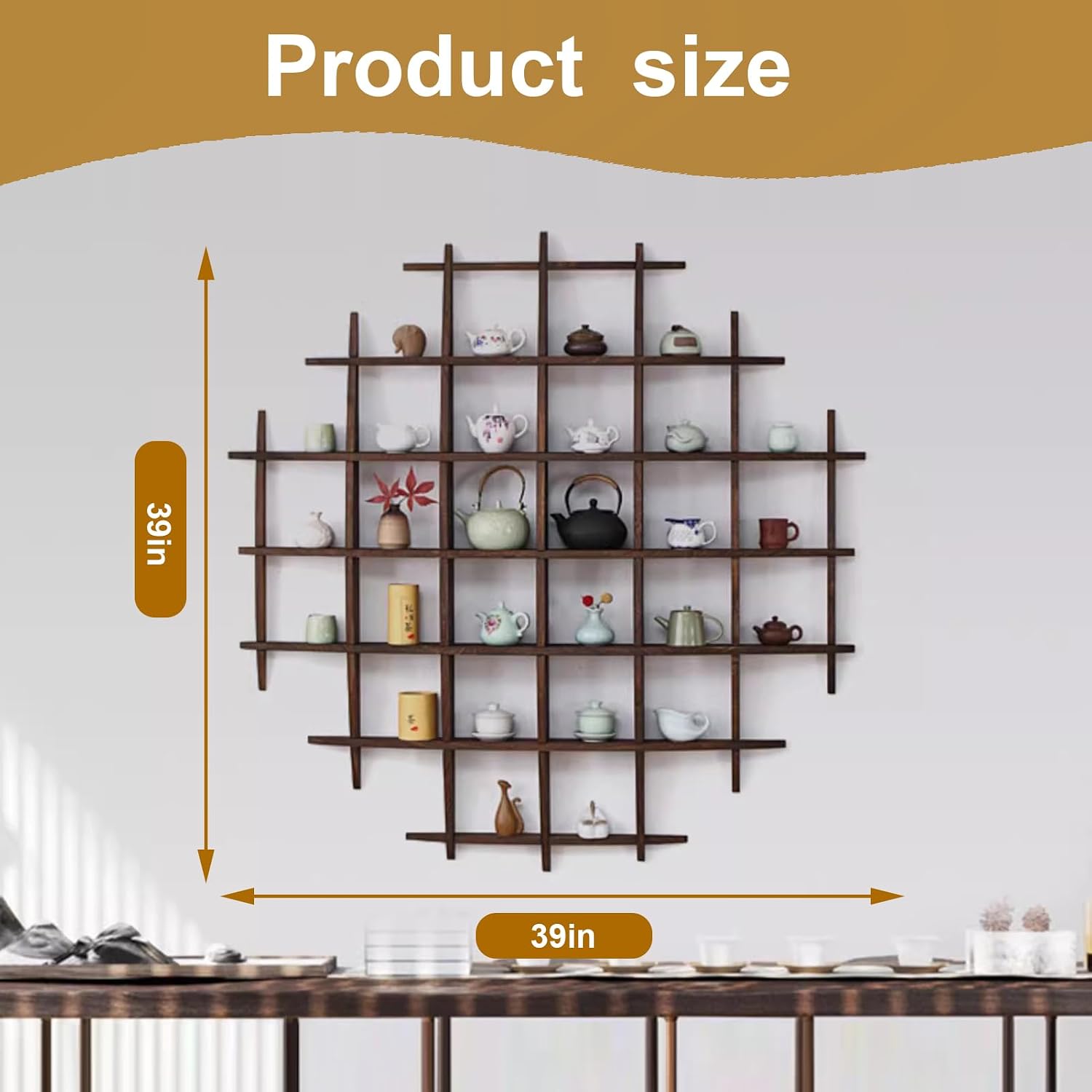 원목 중국식 찻잔 홀더 벽걸이형 찻주전자 진열대 벽 장 - Wall Shelf Commercial Kitchen 리뷰 및 가격