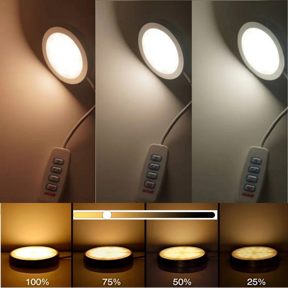 3가지 색상 조절 가능 USB 퍽 조명 5V 초슬림 L - Commercial Kitchen Lighting 리뷰 및 가격