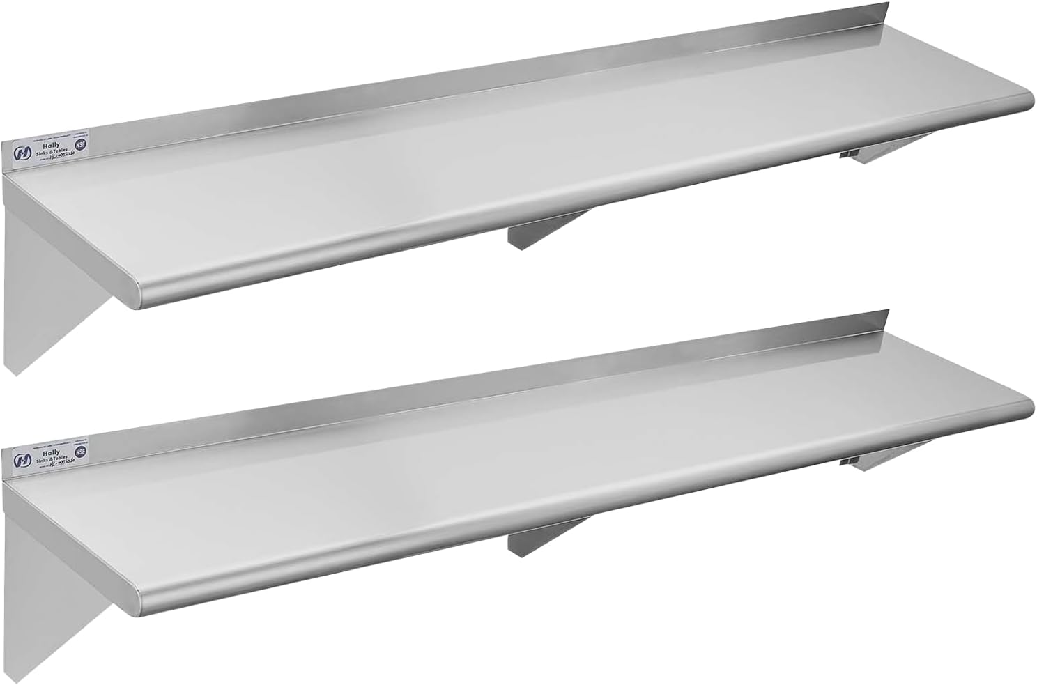 2팩 12인치×60인치 NSF 인증 벽걸이형 스테인리스 - Wall Shelf Commercial Kitchen 리뷰 및 가격