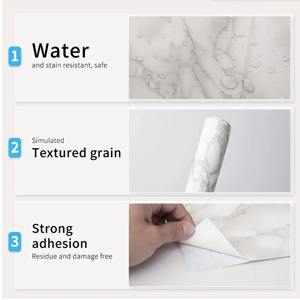 대리석 비닐 자체 접착 벽지, 욕실 주방 찬장 테이블  - Commercial Kitchen Wall Panels 리뷰 및 가격