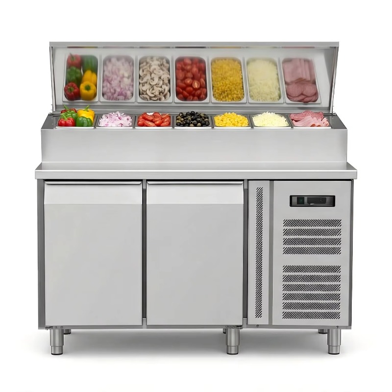 OEM 카운터 냉장고 샌드위치 준비용 2도어 스테인리스 - Commercial Kitchen Prep Table 리뷰 및 가격