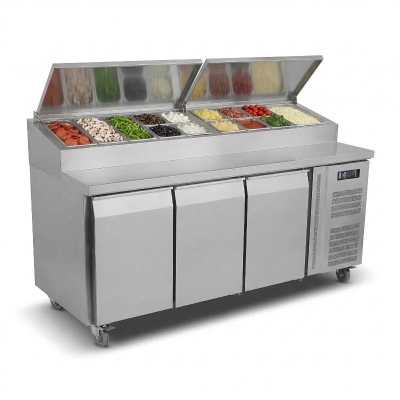 OEM 카운터 냉장고 샌드위치 준비용 2도어 스테인리스 - Commercial Kitchen Prep Table 리뷰 및 가격