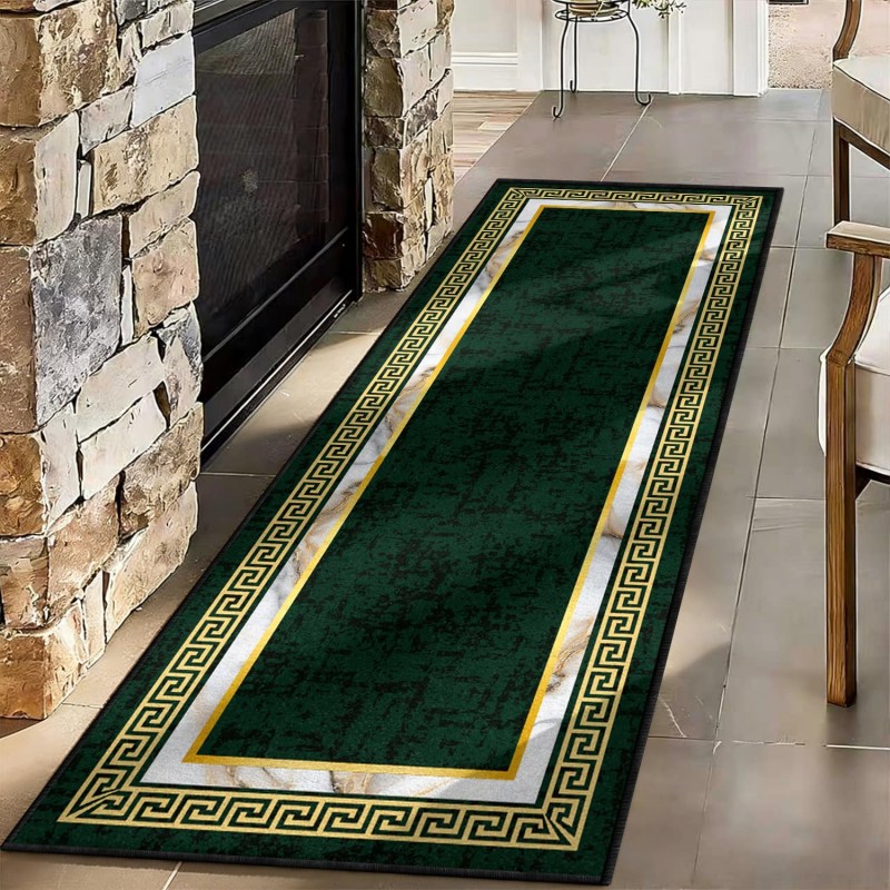 추상 예술 러너 러그 블루 옐로우 스플래시 페인트 패턴 - Commercial Kitchen Non Slip Flooring 리뷰 및 가격