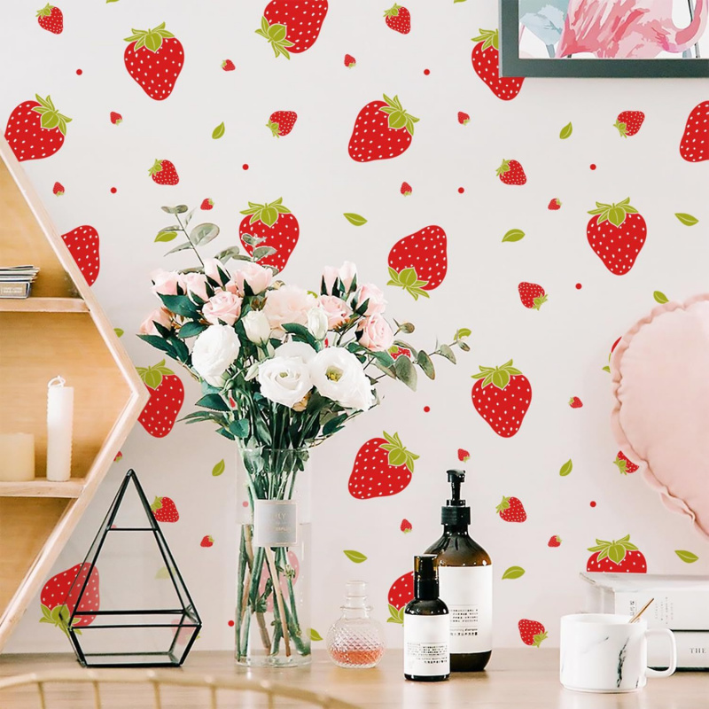 투명한 딸기 벽 스티커는 탈부착이 가능하며 귀엽고, 침 - Commercial Kitchen Wall Panels 리뷰 및 가격