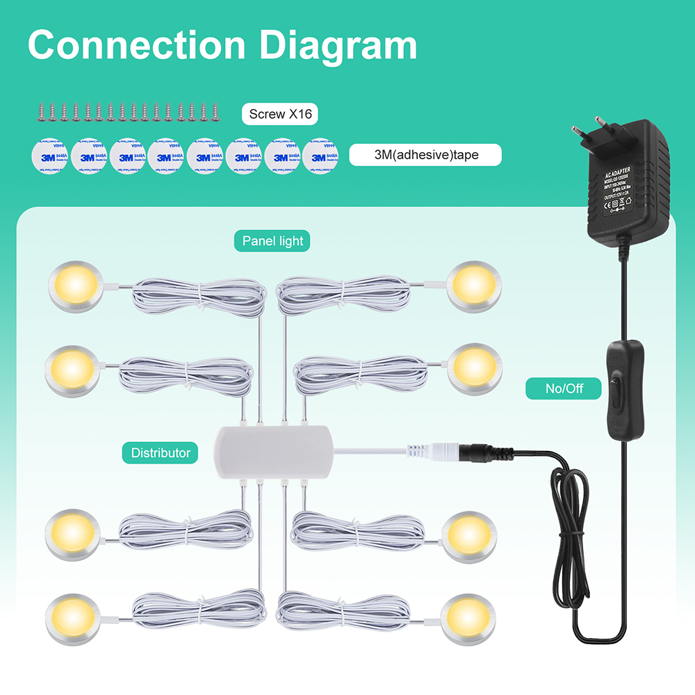 12V LED 언더 캐비닛 조명 스위치 전원 키트 컬렉 - Commercial Kitchen Lighting 리뷰 및 가격