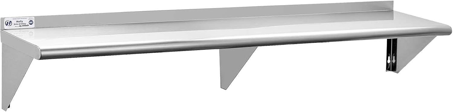 72인치 폭 x 18인치 깊이의 헤비듀티 스테인리스 스 - Wall Shelf Commercial Kitchen 리뷰 및 가격