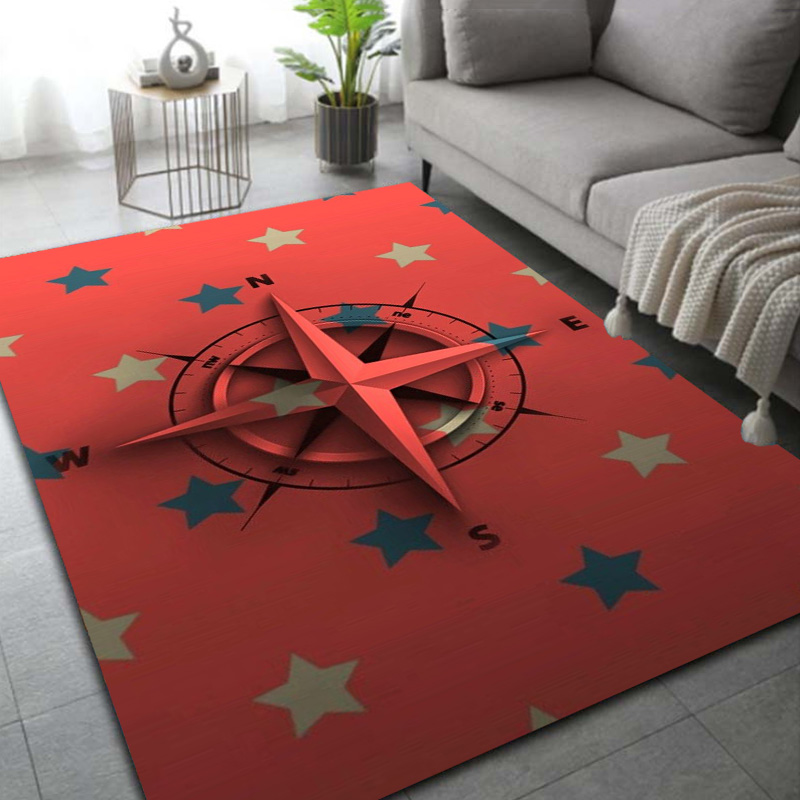 레트로 나침반 지도 세계 지도 영역 러그, 거실 침실  - Commercial Kitchen Non Slip Flooring 리뷰 및 가격