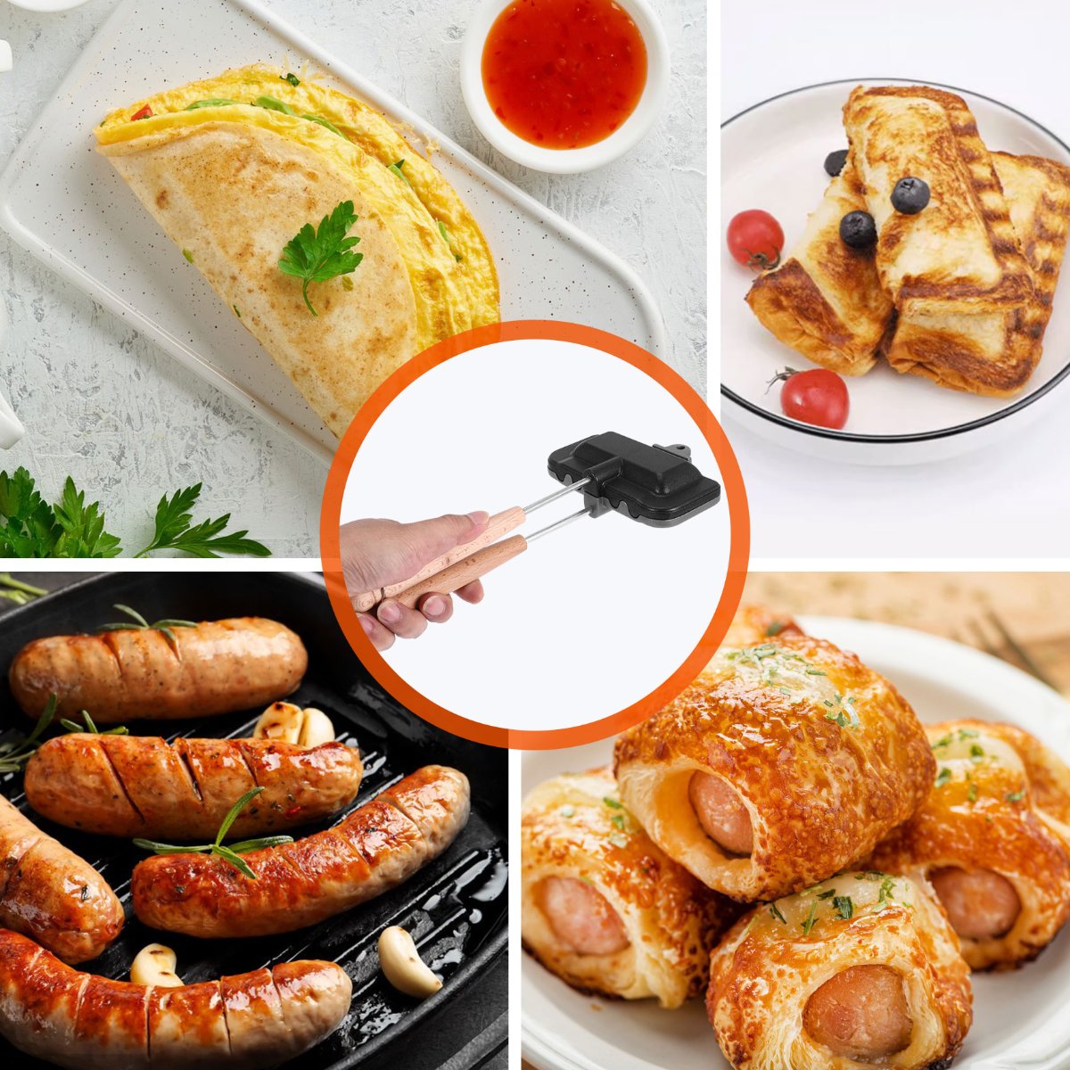 ABUD 양면 샌드위치 베이킹 팬 캠핑 프라이팬 치즈  - Sandwich Press Panini 리뷰 및 가격
