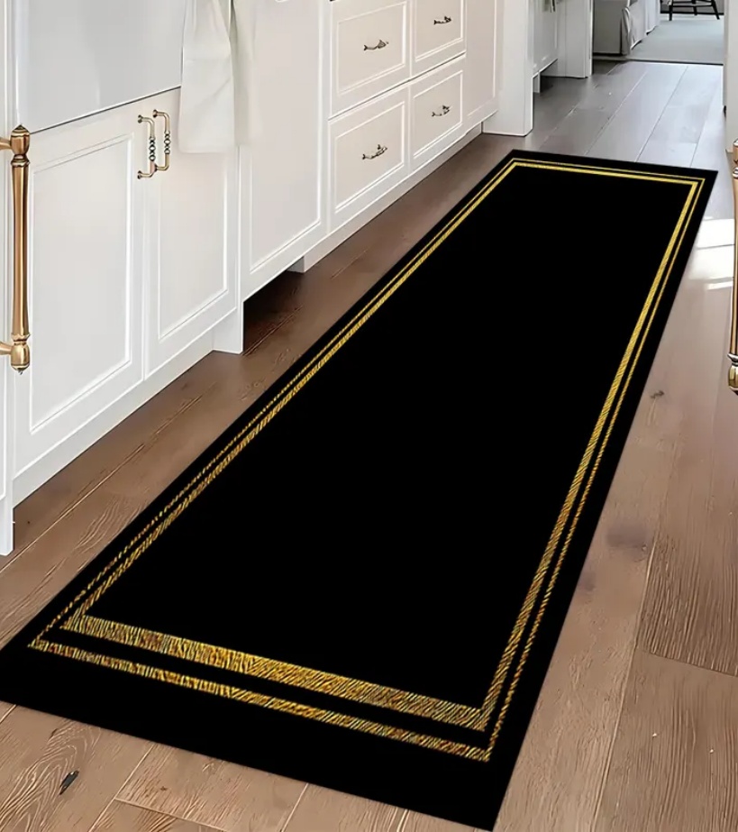럭셔리 블랙 골드 그리스 키 무늬 보더 러너 러그 모던 - Commercial Kitchen Non Slip Flooring 리뷰 및 가격