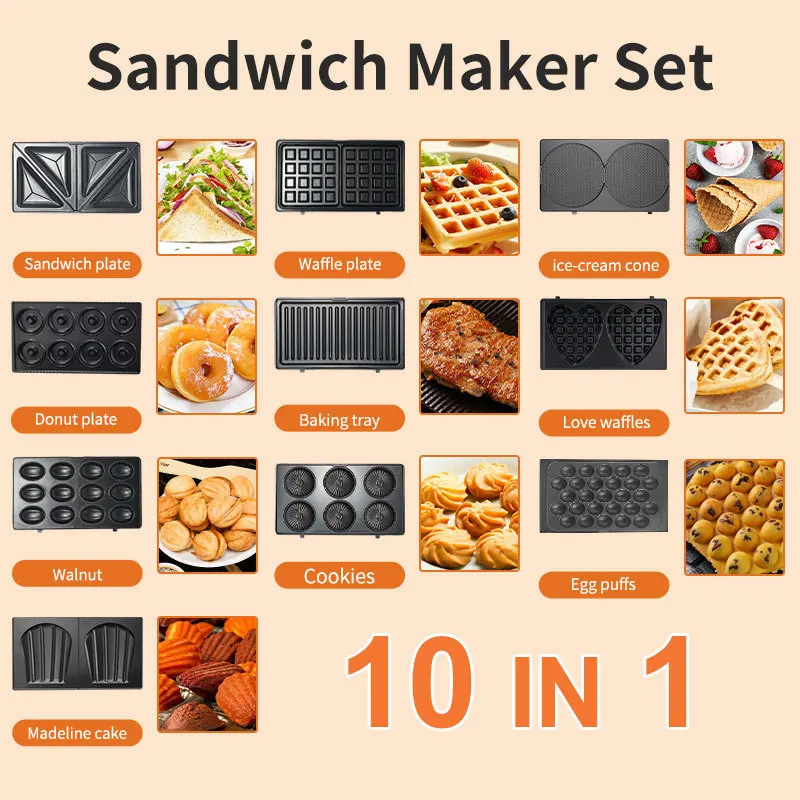 220/110V 가전제품 10 in 1 샌드위치 메이커 - Sandwich Press Panini 리뷰 및 가격
