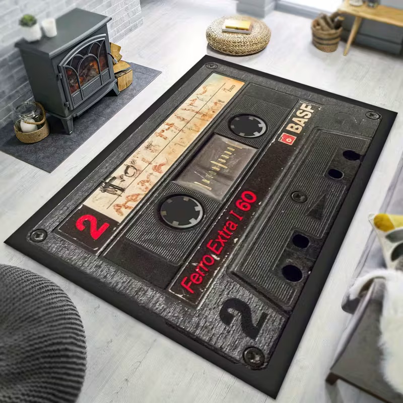 클래식 음악 빈티지 비닐 레코드 카펫 러그 거실 침실  - Commercial Kitchen Non Slip Flooring 리뷰 및 가격