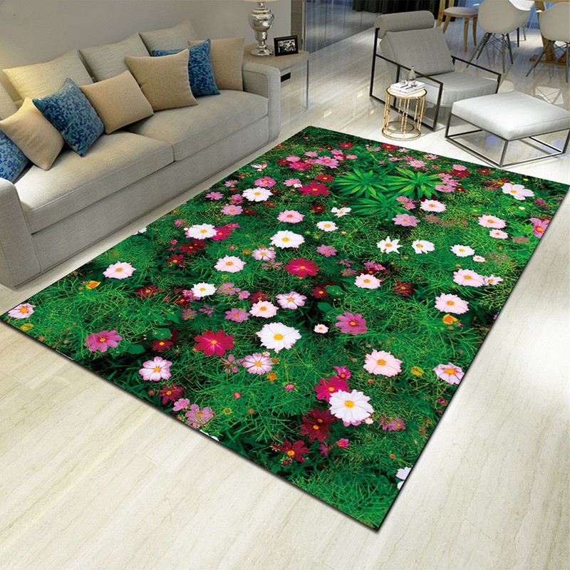 풍경 꽃무늬 프린트 카펫 홈 데코 거실 러그 현관 매트 - Commercial Kitchen Non Slip Flooring 리뷰 및 가격