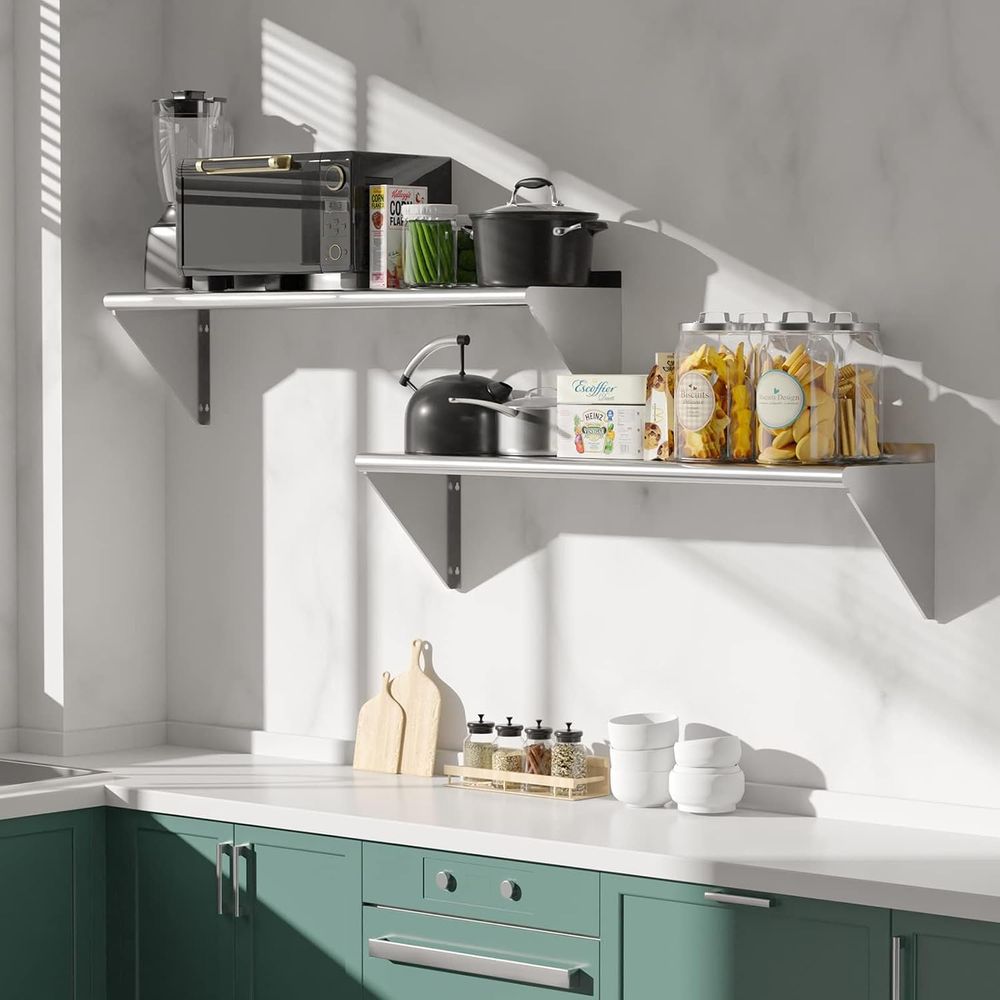 2팩 스테인리스 스틸 선반 12x24 260LB, 가정 - Wall Shelf Commercial Kitchen 리뷰 및 가격
