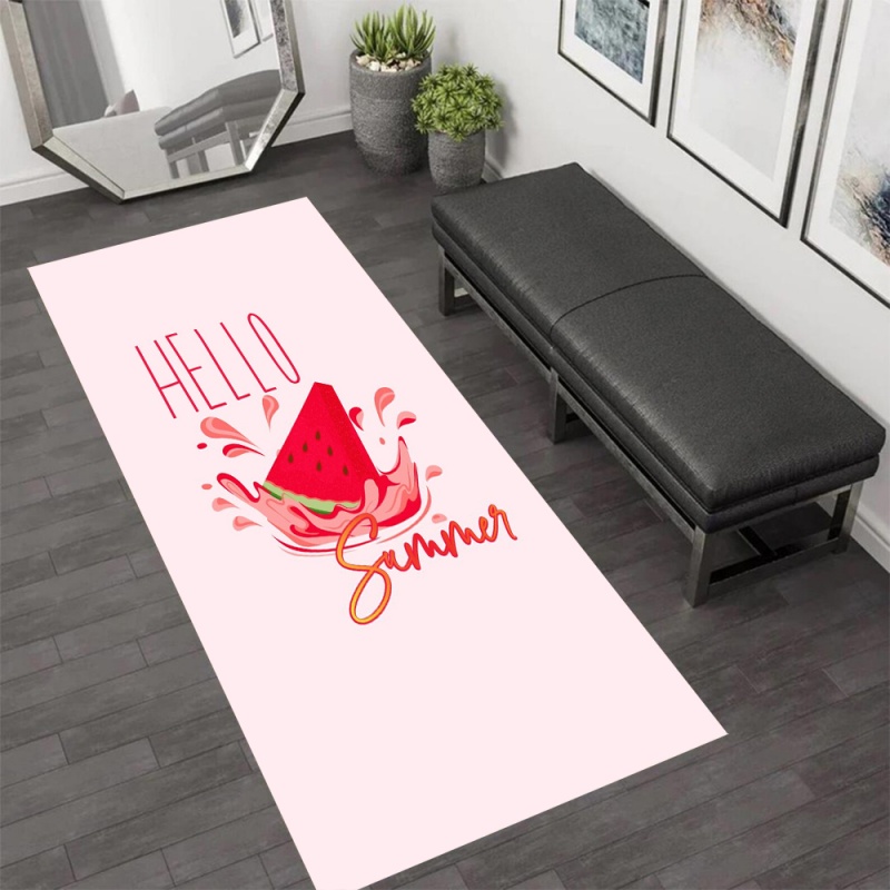 핑크 베이스 헬로 썸머 수박 러너 러그 스플래시 주스  - Commercial Kitchen Non Slip Flooring 리뷰 및 가격
