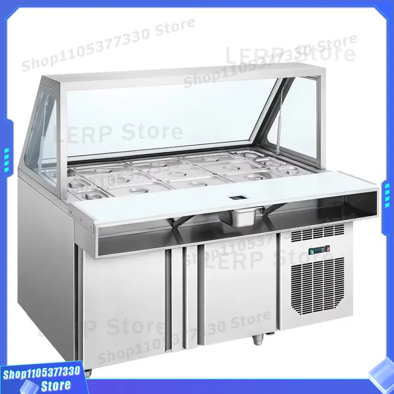 상업용 스테인리스 냉장 준비대 샐러드 바 작업대(냉각  - Commercial Kitchen Prep Table 리뷰 및 가격